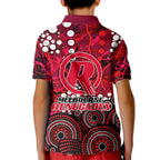 Melbourne Renegades Kid Polo Shirt Graffiti Urban Aboriginal Dot Abstract Design