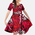 Melbourne Renegades Kid Short Sleeve Dress Graffiti Urban Aboriginal Dot Abstract Design