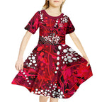 Melbourne Renegades Kid Short Sleeve Dress Graffiti Urban Aboriginal Dot Abstract Design