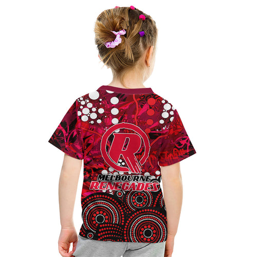 Melbourne Renegades Kid T Shirt Graffiti Urban Aboriginal Dot Abstract Design