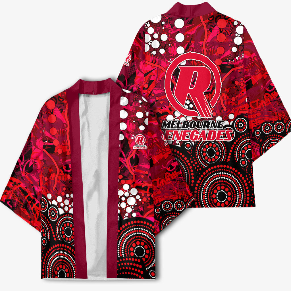 Melbourne Renegades Kimono Graffiti Urban Aboriginal Dot Abstract Design