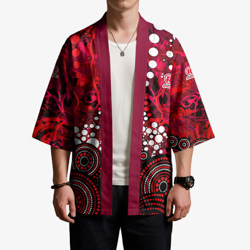 Melbourne Renegades Kimono Graffiti Urban Aboriginal Dot Abstract Design