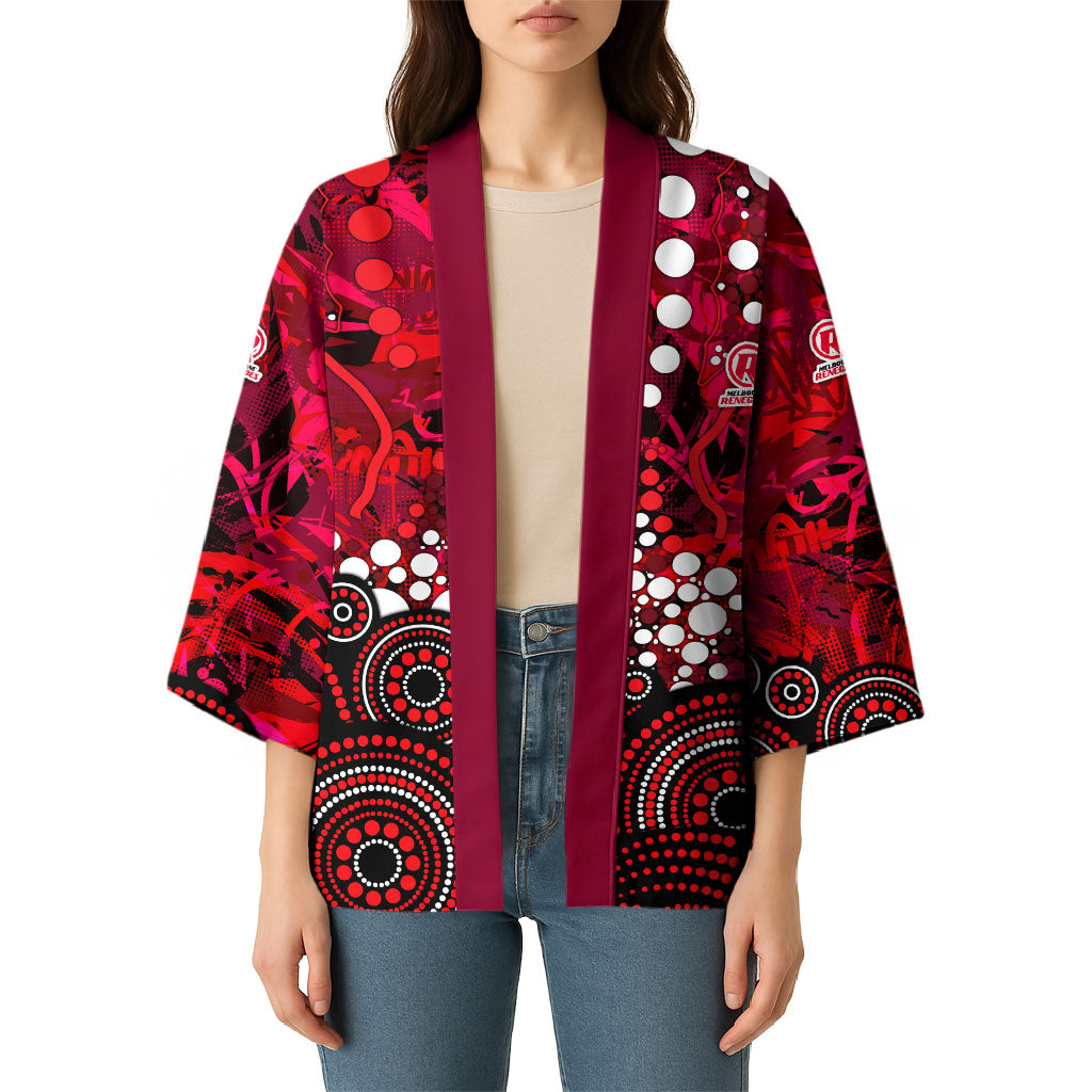 Melbourne Renegades Kimono Graffiti Urban Aboriginal Dot Abstract Design