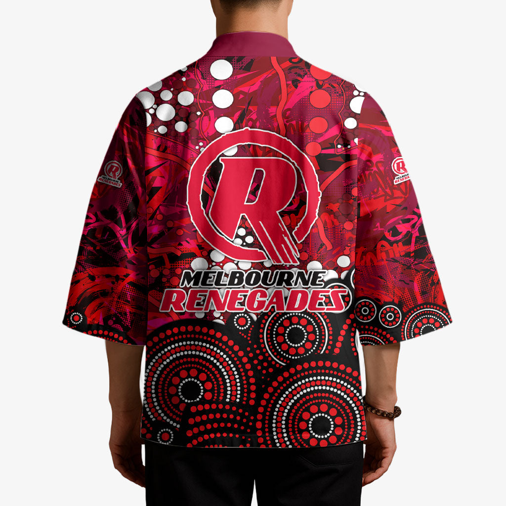 Melbourne Renegades Kimono Graffiti Urban Aboriginal Dot Abstract Design