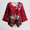 Melbourne Renegades Kimono Sleeve Blouse Graffiti Urban Aboriginal Dot Abstract Design