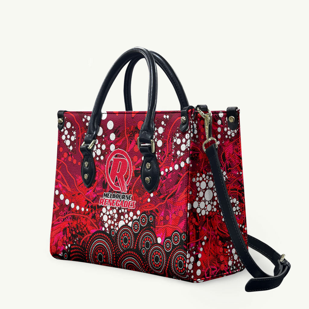 Melbourne Renegades Leather Bag Graffiti Urban Aboriginal Dot Abstract Design