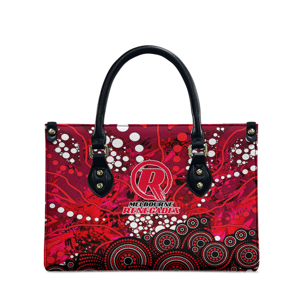 Melbourne Renegades Leather Bag Graffiti Urban Aboriginal Dot Abstract Design