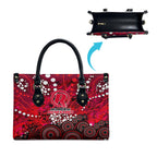 Melbourne Renegades Leather Bag Graffiti Urban Aboriginal Dot Abstract Design