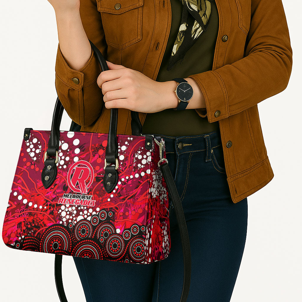 Melbourne Renegades Leather Bag Graffiti Urban Aboriginal Dot Abstract Design