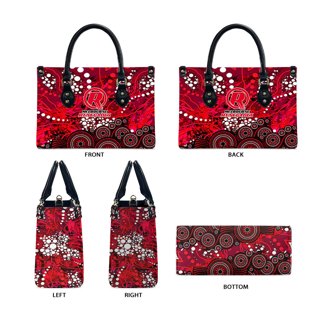 Melbourne Renegades Leather Bag Graffiti Urban Aboriginal Dot Abstract Design
