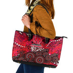 Melbourne Renegades Leather Tote Bag Graffiti Urban Aboriginal Dot Abstract Design