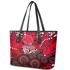 Melbourne Renegades Leather Tote Bag Graffiti Urban Aboriginal Dot Abstract Design