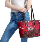 Melbourne Renegades Leather Tote Bag Graffiti Urban Aboriginal Dot Abstract Design