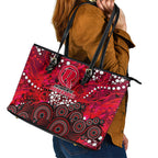 Melbourne Renegades Leather Tote Bag Graffiti Urban Aboriginal Dot Abstract Design