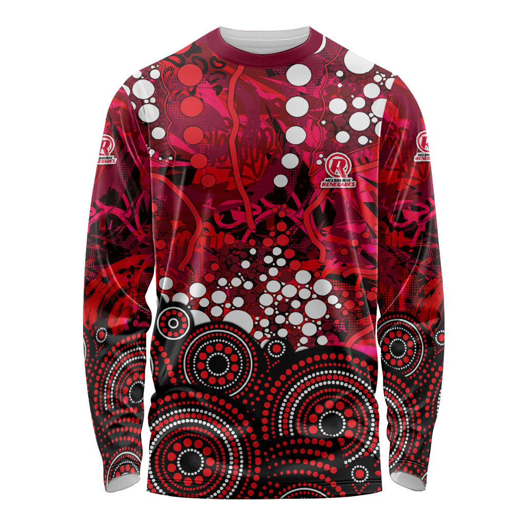 Melbourne Renegades Long Sleeve Shirt Graffiti Urban Aboriginal Dot Abstract Design