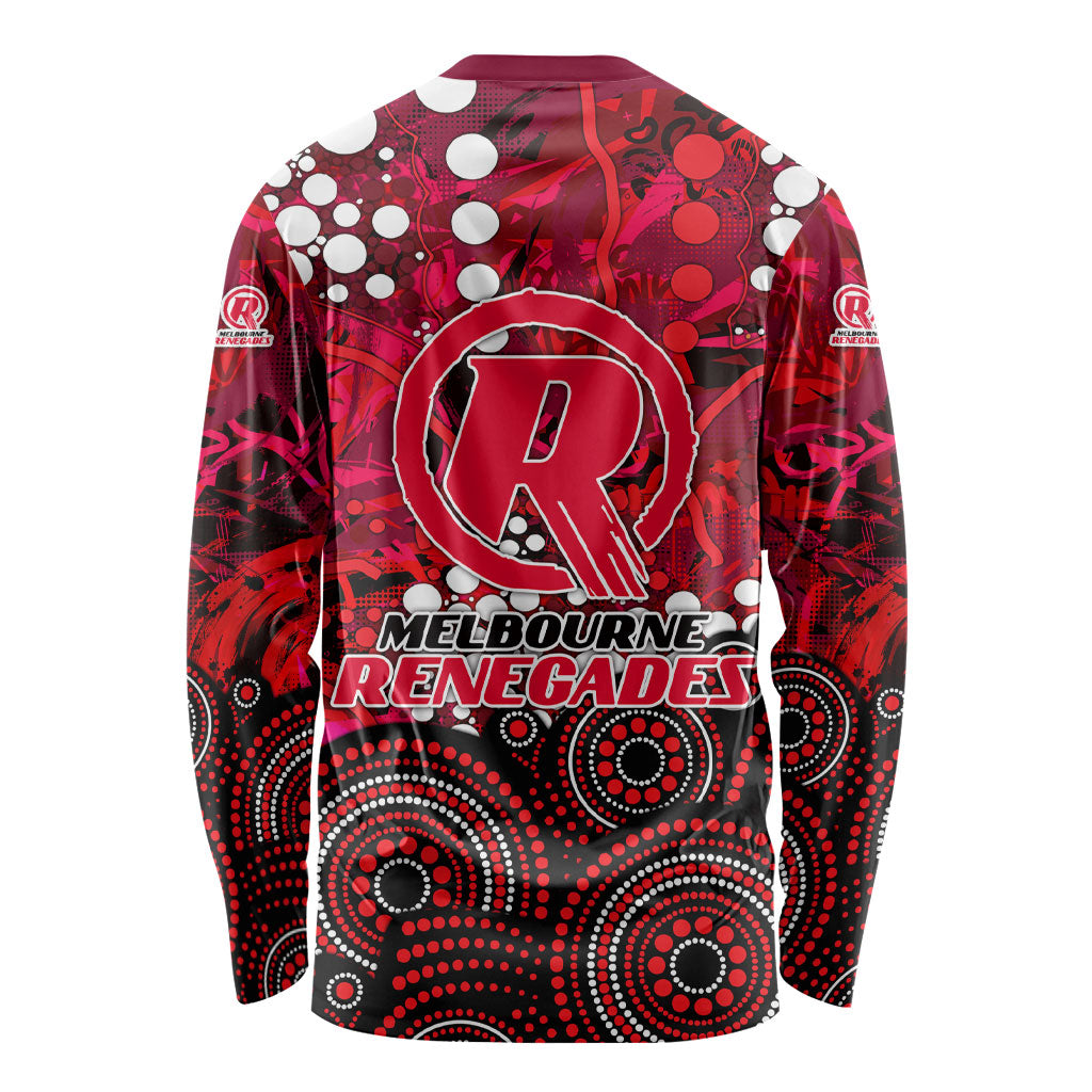 Melbourne Renegades Long Sleeve Shirt Graffiti Urban Aboriginal Dot Abstract Design
