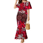 Melbourne Renegades Mermaid Dress Graffiti Urban Aboriginal Dot Abstract Design