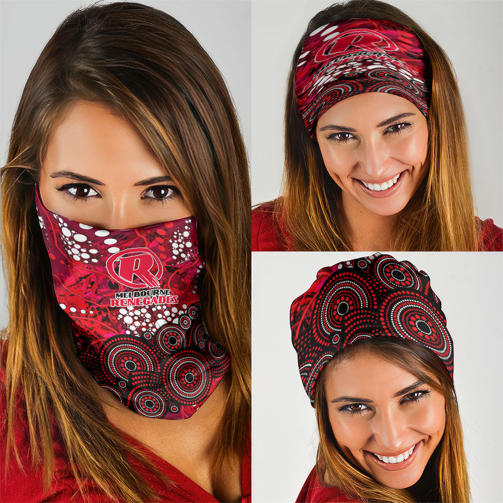 Melbourne Renegades Neck Gaiter Graffiti Urban Aboriginal Dot Abstract Design