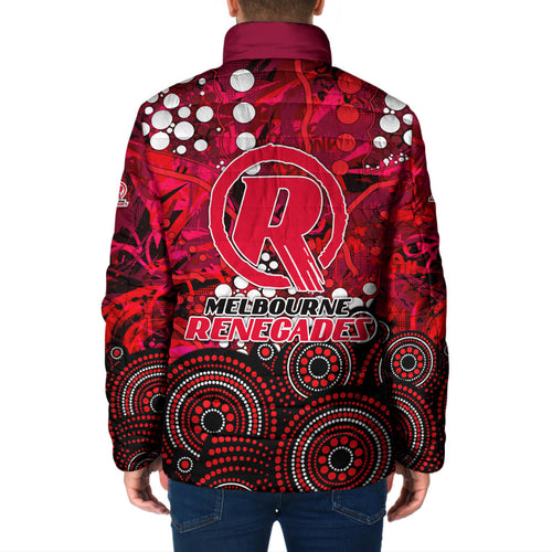 Melbourne Renegades Padded Jacket Graffiti Urban Aboriginal Dot Abstract Design