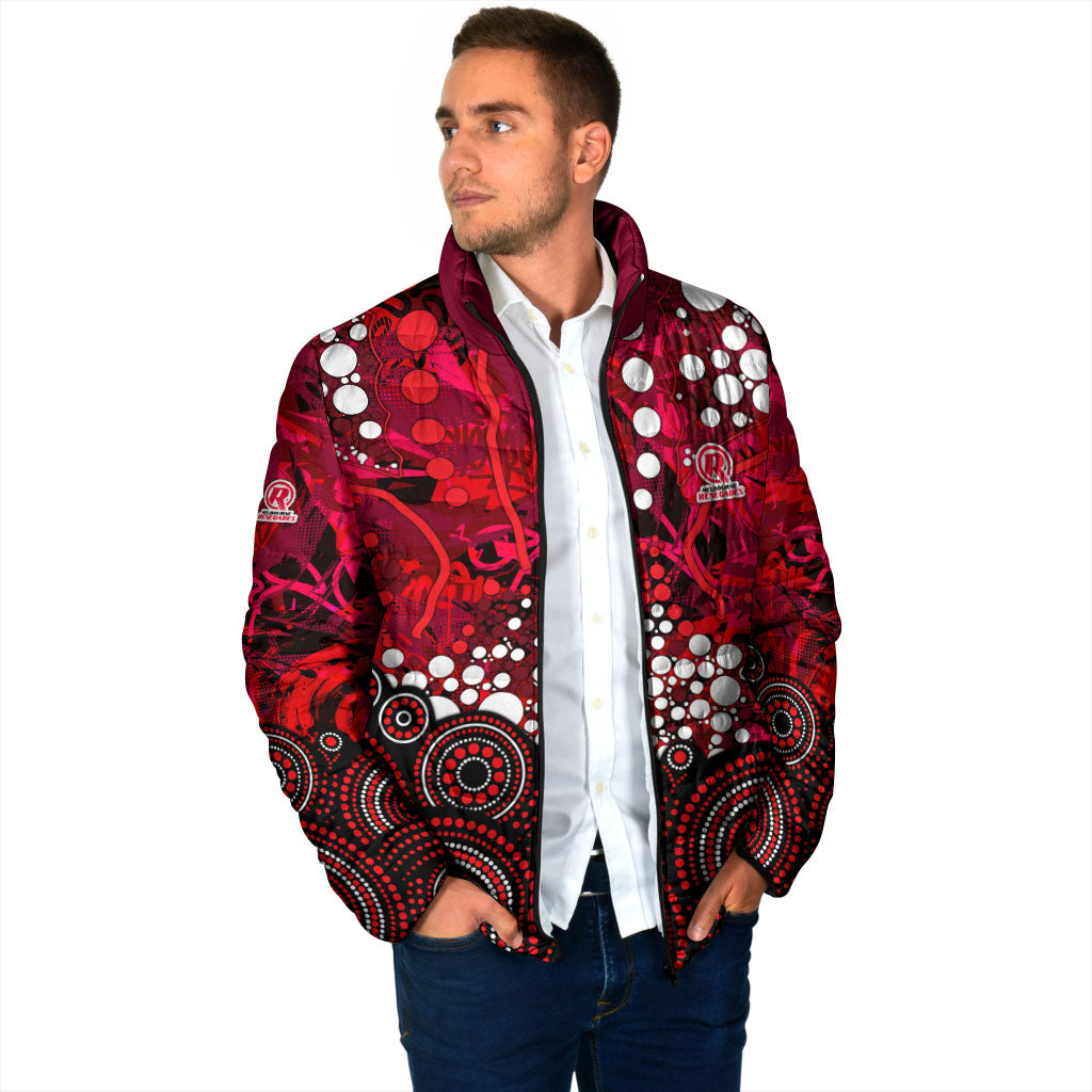 Melbourne Renegades Padded Jacket Graffiti Urban Aboriginal Dot Abstract Design
