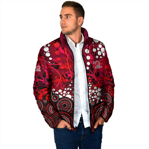 Melbourne Renegades Padded Jacket Graffiti Urban Aboriginal Dot Abstract Design