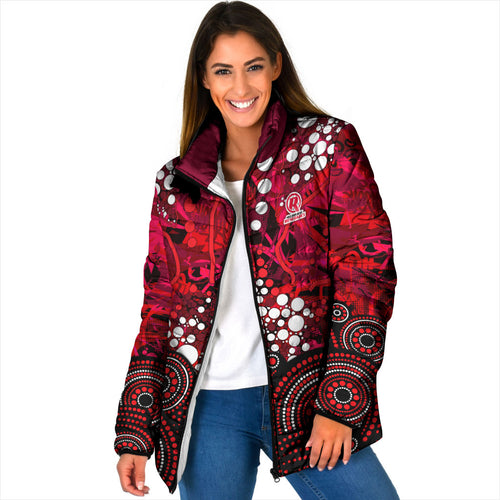 Melbourne Renegades Padded Jacket Graffiti Urban Aboriginal Dot Abstract Design
