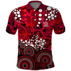 Melbourne Renegades Polo Shirt Graffiti Urban Aboriginal Dot Abstract Design