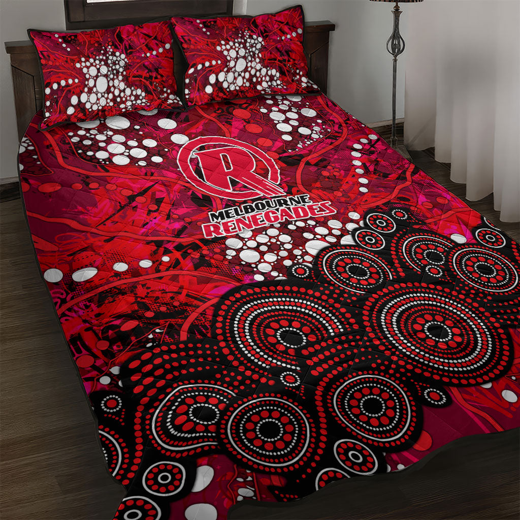 Melbourne Renegades Quilt Bed Set Graffiti Urban Aboriginal Dot Abstract Design