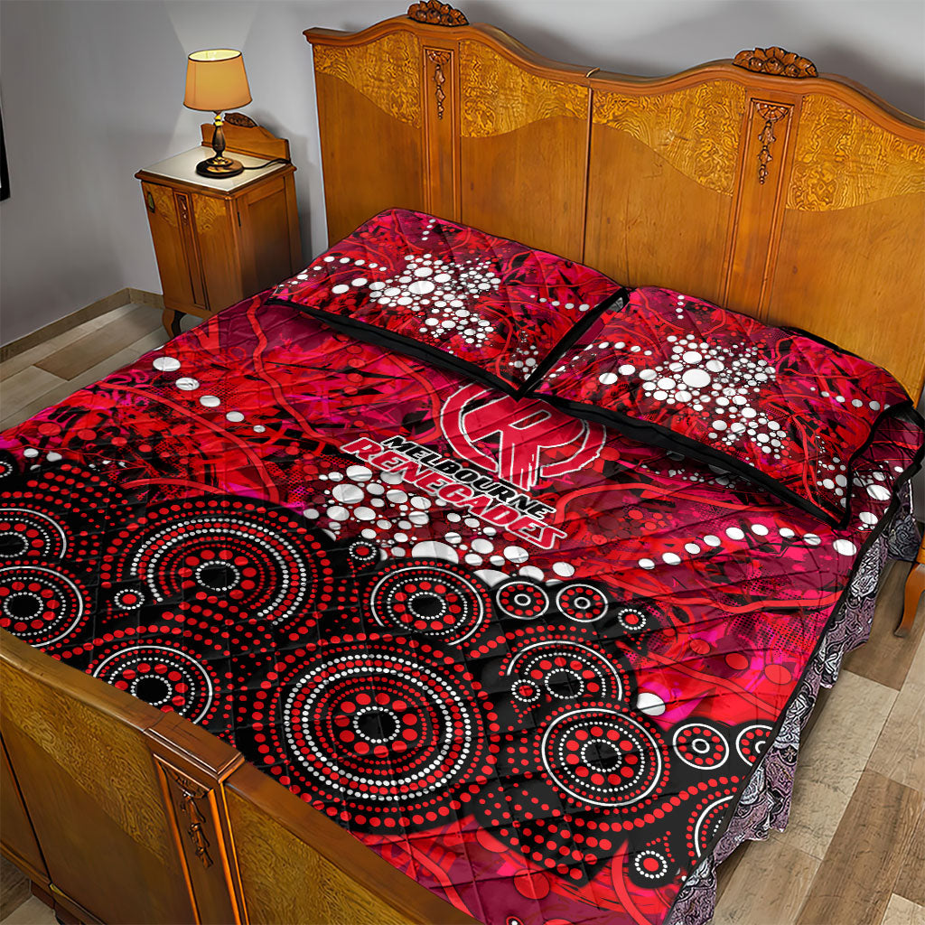 Melbourne Renegades Quilt Bed Set Graffiti Urban Aboriginal Dot Abstract Design