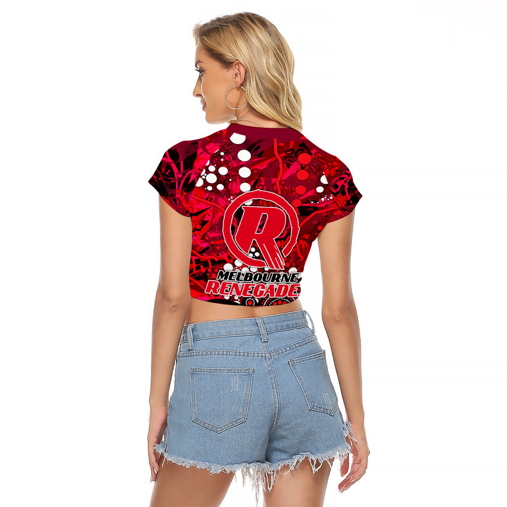 Melbourne Renegades Raglan Cropped T Shirt Graffiti Urban Aboriginal Dot Abstract Design