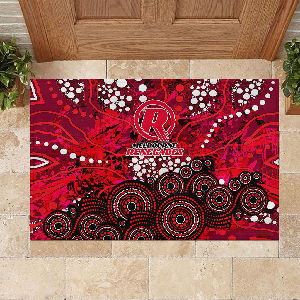 Melbourne Renegades Rubber Doormat Graffiti Urban Aboriginal Dot Abstract Design