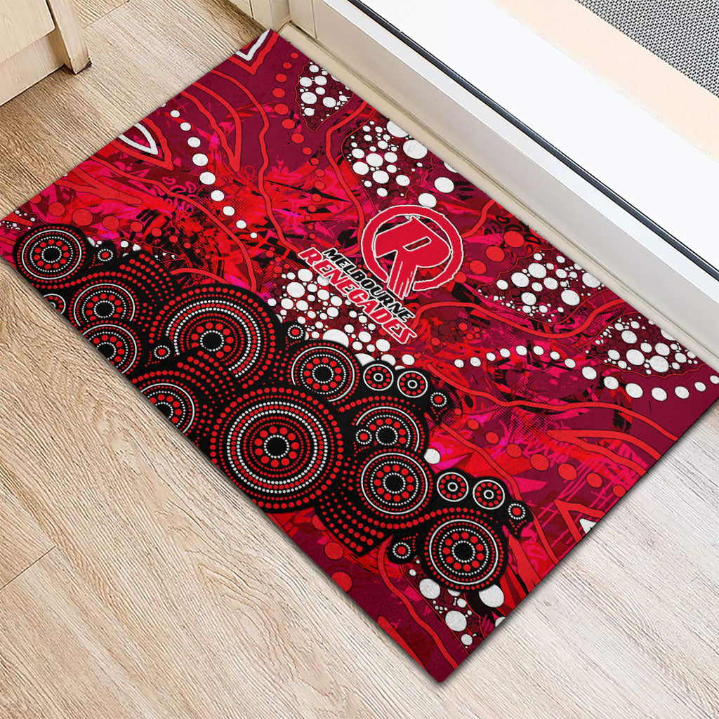 Melbourne Renegades Rubber Doormat Graffiti Urban Aboriginal Dot Abstract Design