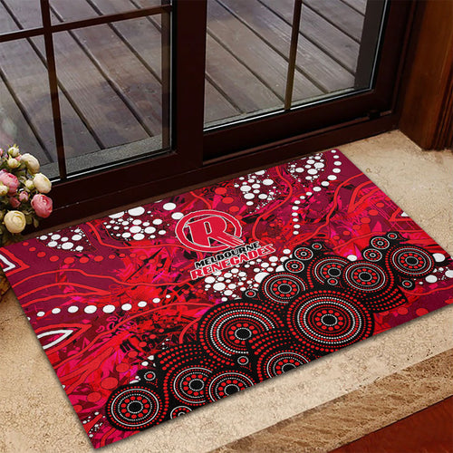 Melbourne Renegades Rubber Doormat Graffiti Urban Aboriginal Dot Abstract Design