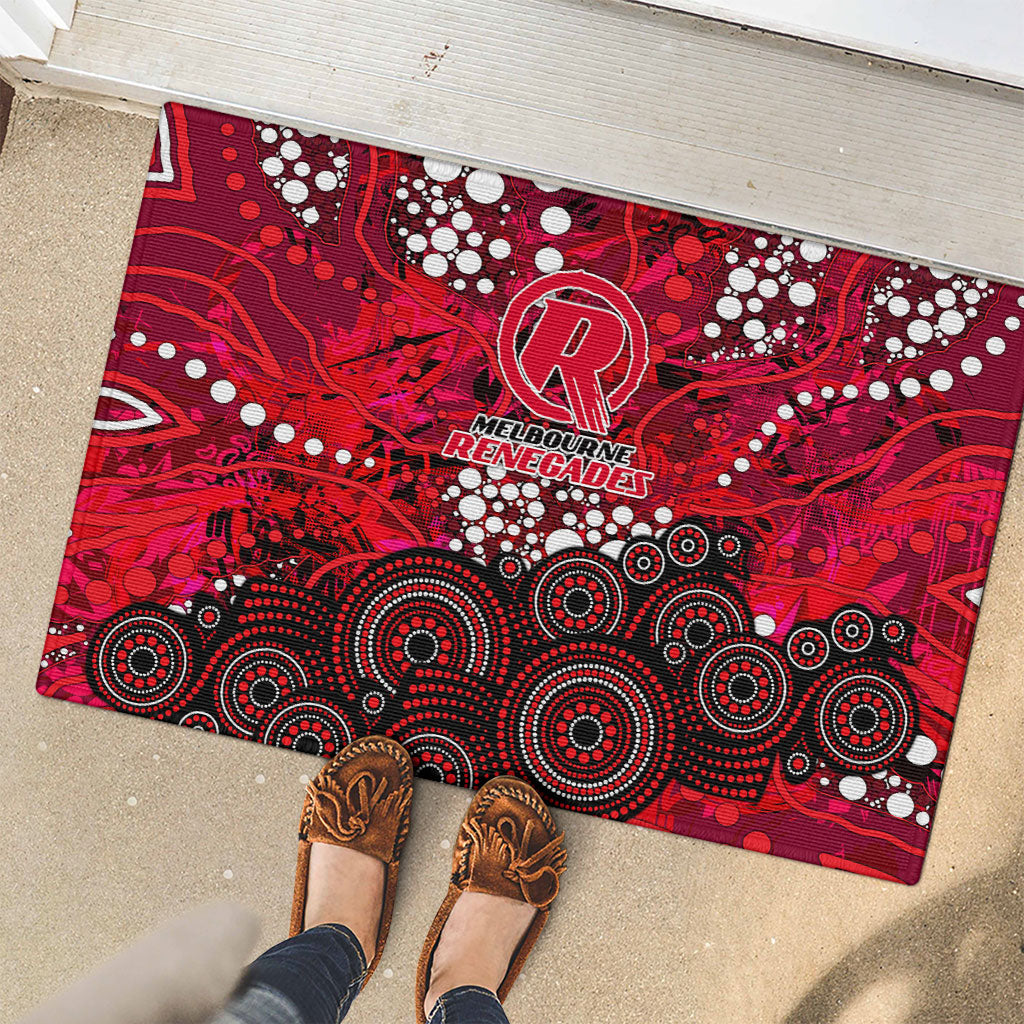 Melbourne Renegades Rubber Doormat Graffiti Urban Aboriginal Dot Abstract Design