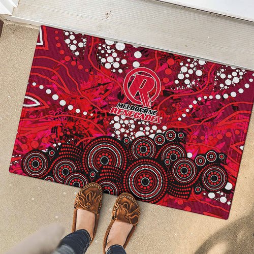 Melbourne Renegades Rubber Doormat Graffiti Urban Aboriginal Dot Abstract Design