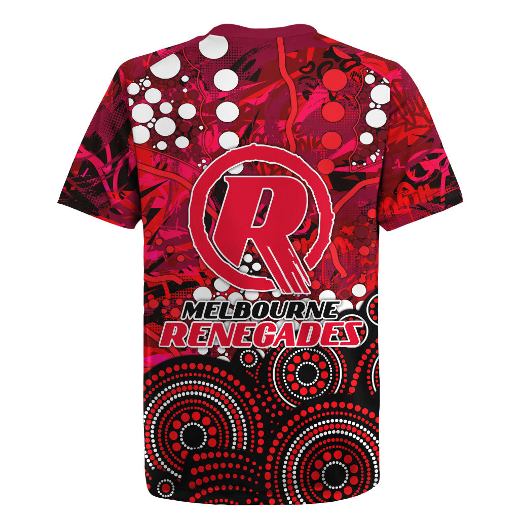Melbourne Renegades Rugby Jersey Graffiti Urban Aboriginal Dot Abstract Design