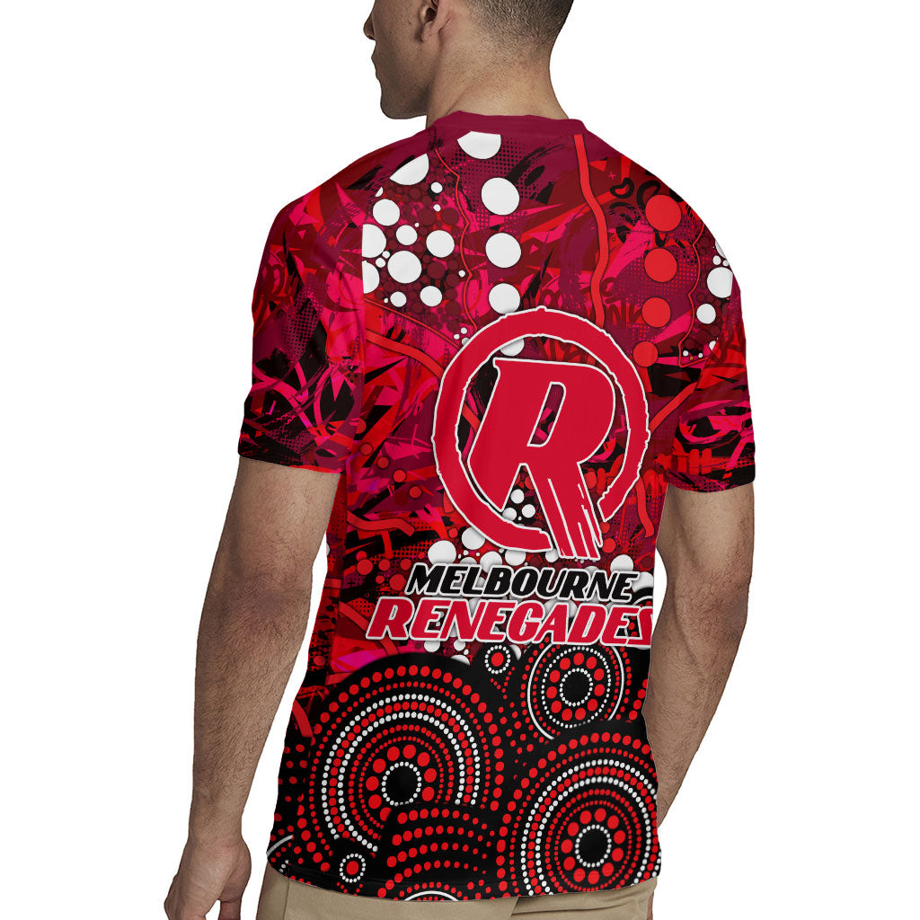 Melbourne Renegades Rugby Jersey Graffiti Urban Aboriginal Dot Abstract Design