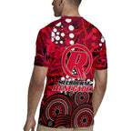 Melbourne Renegades Rugby Jersey Graffiti Urban Aboriginal Dot Abstract Design