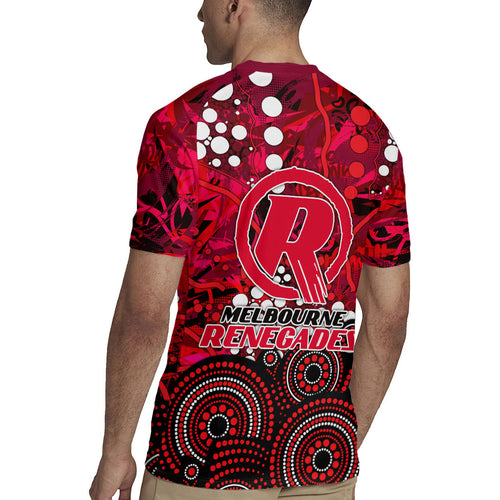 Melbourne Renegades Rugby Jersey Graffiti Urban Aboriginal Dot Abstract Design