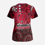Melbourne Renegades Scrub Top Graffiti Urban Aboriginal Dot Abstract Design