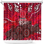 Melbourne Renegades Shower Curtain Graffiti Urban Aboriginal Dot Abstract Design