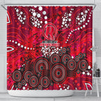 Melbourne Renegades Shower Curtain Graffiti Urban Aboriginal Dot Abstract Design