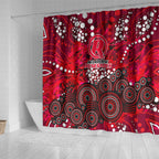 Melbourne Renegades Shower Curtain Graffiti Urban Aboriginal Dot Abstract Design