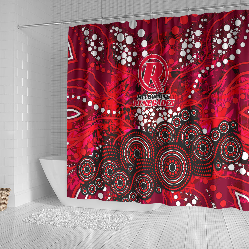 Melbourne Renegades Shower Curtain Graffiti Urban Aboriginal Dot Abstract Design