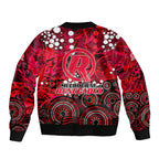 Melbourne Renegades Sleeve Zip Bomber Jacket Graffiti Urban Aboriginal Dot Abstract Design