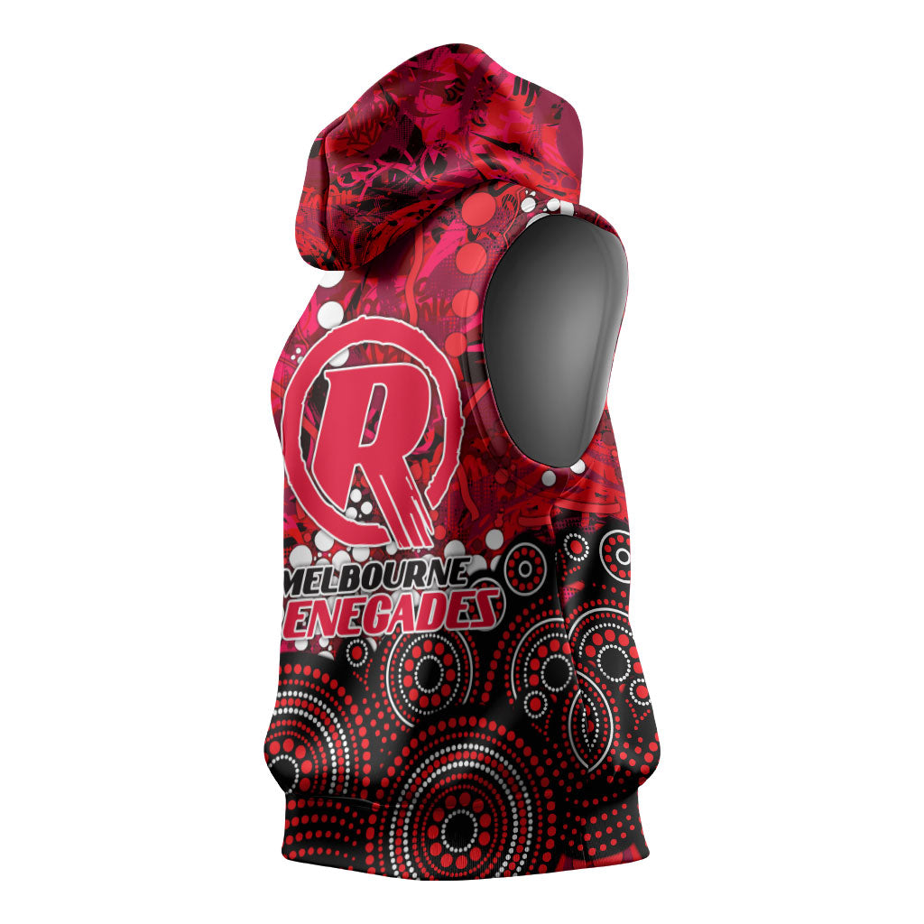 Melbourne Renegades Sleeveless Hoodie Graffiti Urban Aboriginal Dot Abstract Design