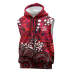 Melbourne Renegades Sleeveless Zip Hoodie Graffiti Urban Aboriginal Dot Abstract Design