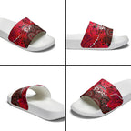 Melbourne Renegades Slide Sandals Graffiti Urban Aboriginal Dot Abstract Design