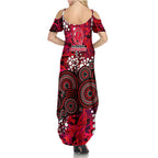 Melbourne Renegades Summer Maxi Dress Graffiti Urban Aboriginal Dot Abstract Design