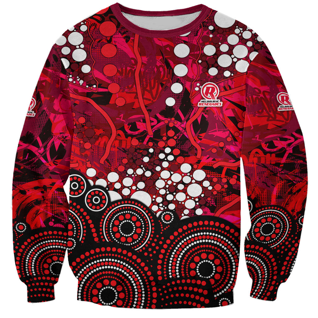 Melbourne Renegades Sweatshirt Graffiti Urban Aboriginal Dot Abstract Design